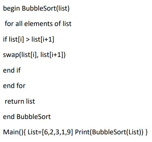 solved-begin-bubblesort-list-for-all-elements-of-list-if-chegg