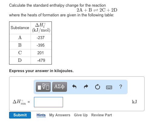 Solved Part A Consider the following reaction C2H4 g H2