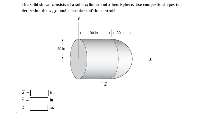 Solved The solid shown consists of a solid cylinder and a | Chegg.com