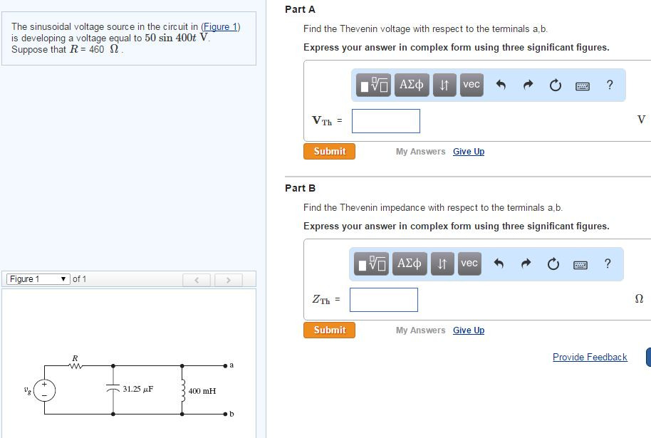 Solved The sinusoidal voltage source in the circuit in | Chegg.com