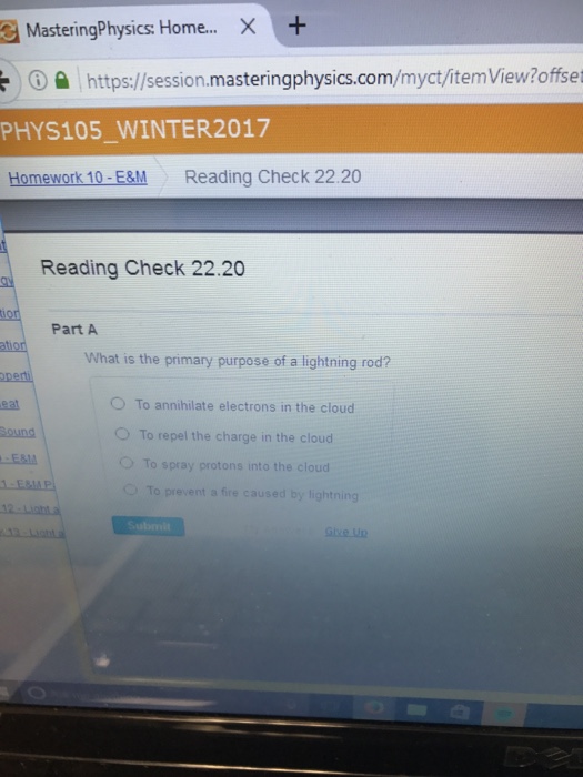 Solved What is the primary purpose of a lightning rod? To