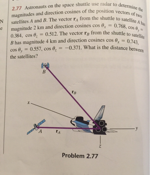 Solved Astronauts on the space shuttle use radar to | Chegg.com