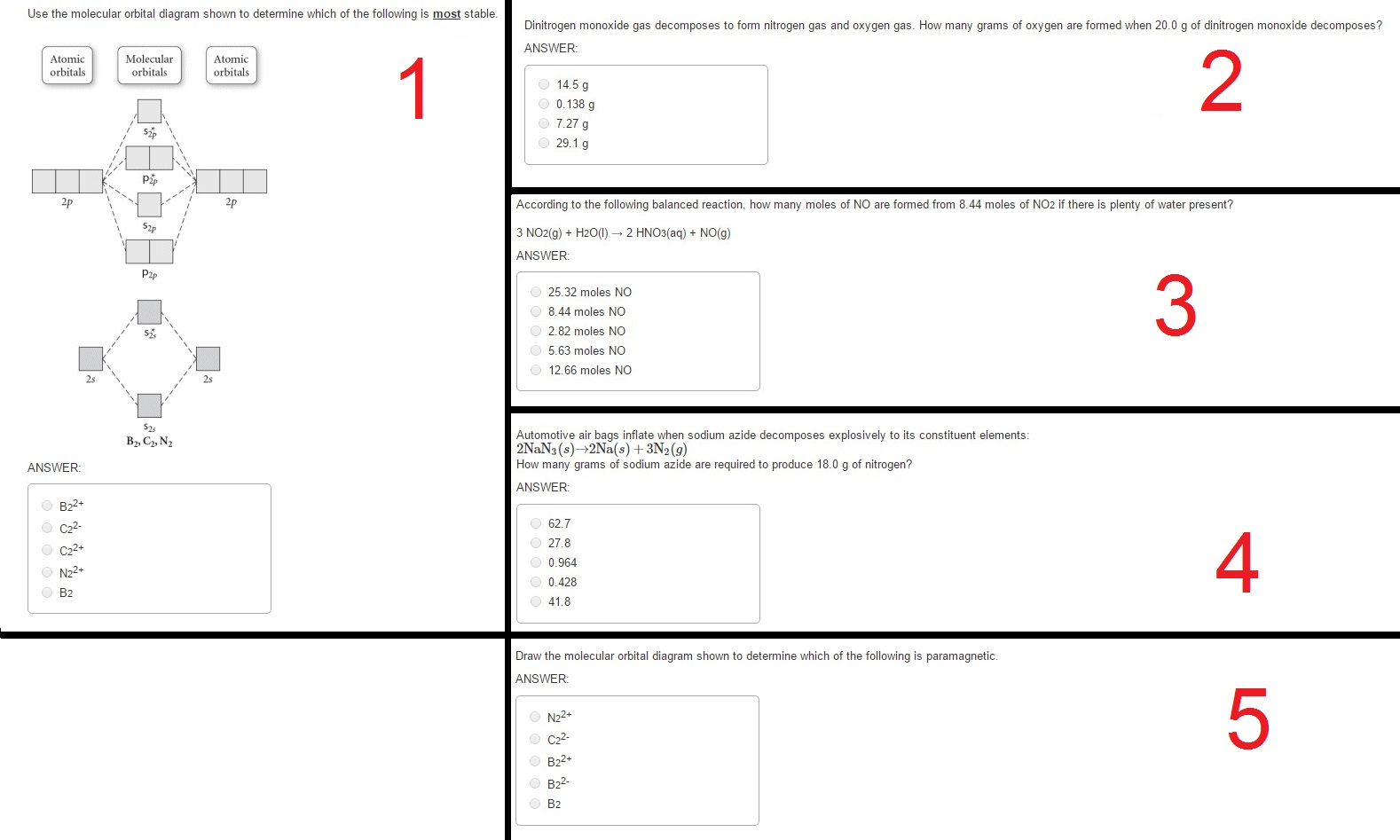 Solved Use the molecular orbital diagram shown to determine | Chegg.com