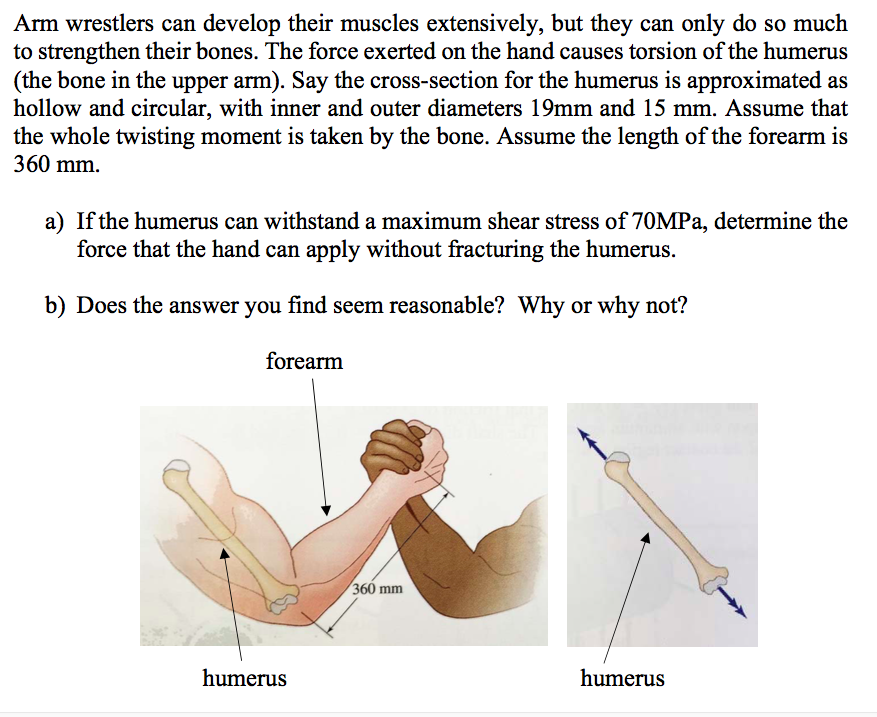 Solved Arm wrestlers can develop their muscles extensively, | Chegg.com