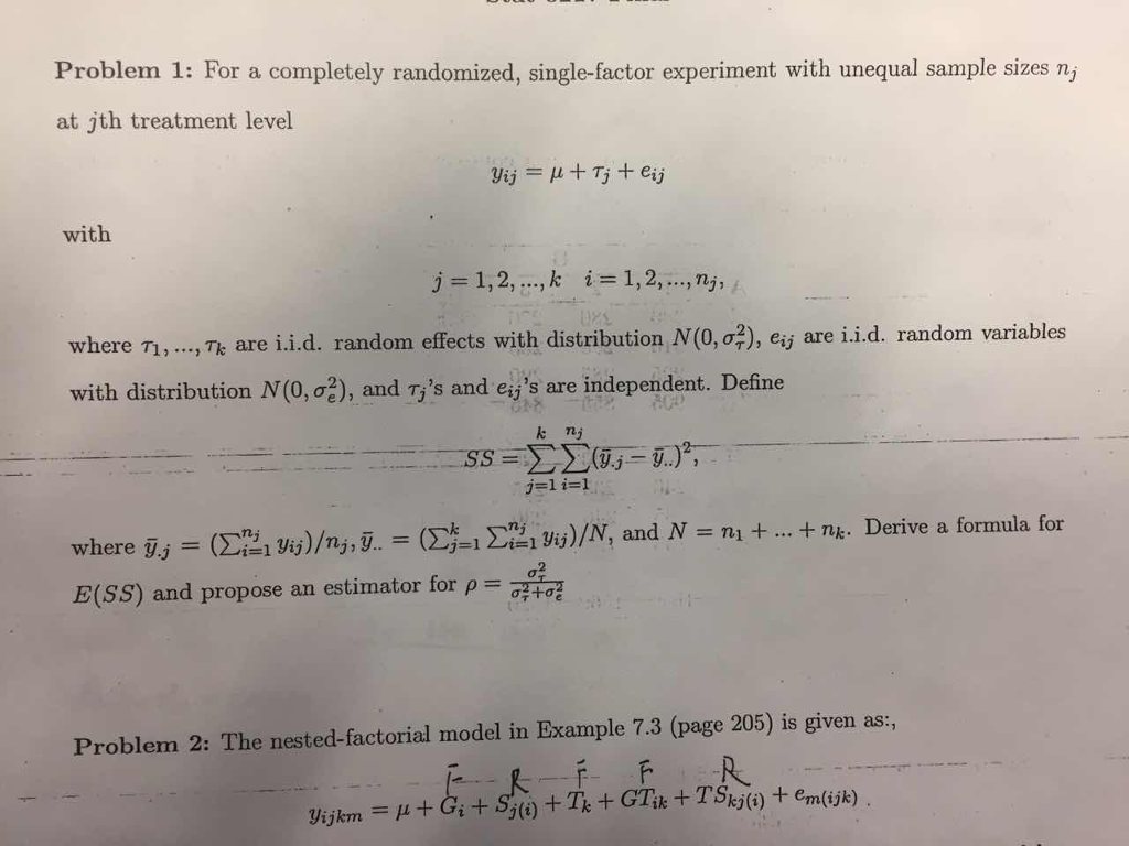 completely randomized two factor experiment