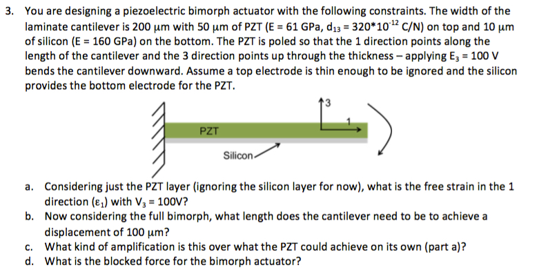 bimorph piezo actuator solution bimorph piezo actuator solution