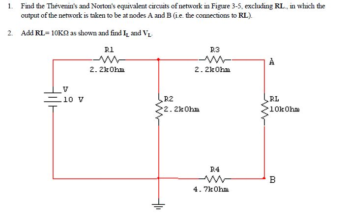 Solved Find the Thevenin's and Norton's equivalent circuits | Chegg.com