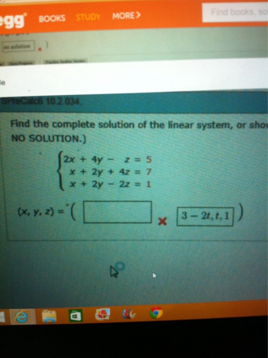 Solved Find The Complete Solution Of The Linear System, Or | Chegg.com