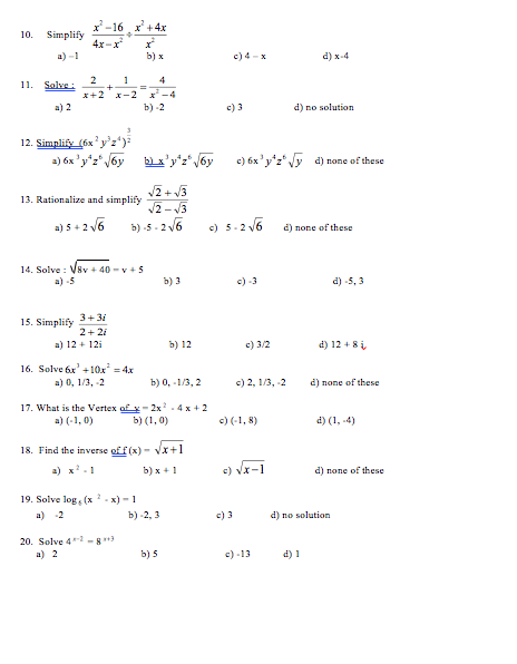 Solved Simplify x^2 - 16/4x - x^2 + x^2 + 4x/x^2 -1 x 4 - | Chegg.com