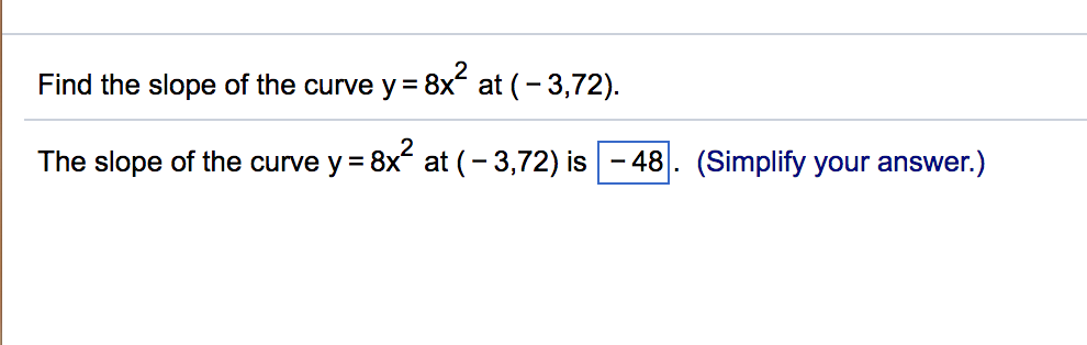 solved-2-find-the-slope-of-the-curve-y-8x-at-3-72-the-chegg