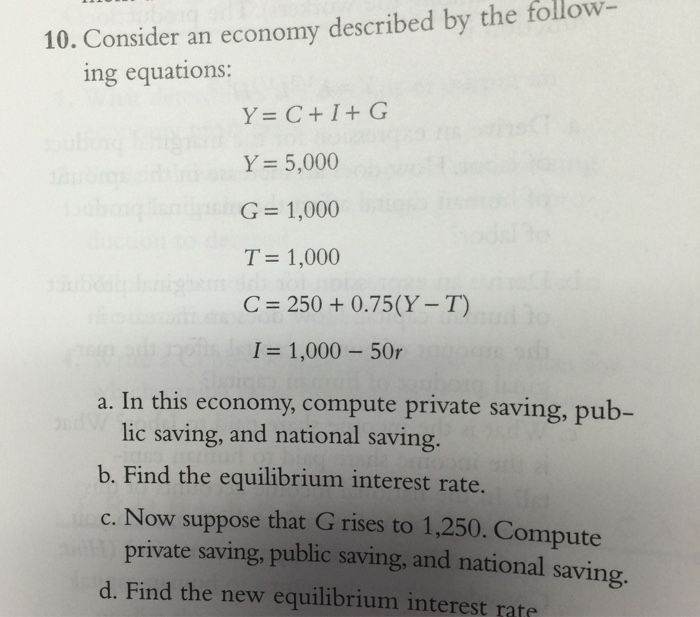 An Economy Is Described By The Following Equations Solved Consider an economy described by the following | Chegg.com