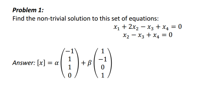 trivial solution