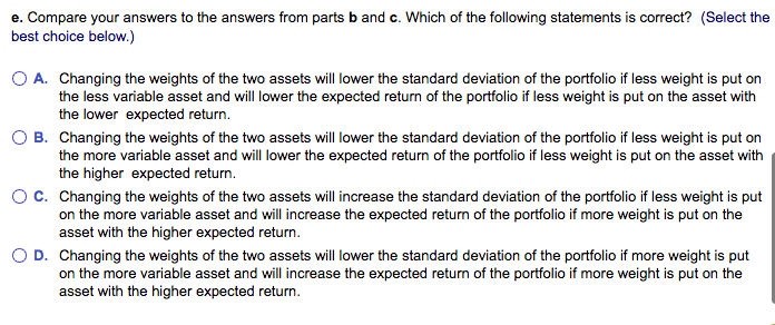 Solved Assume you are considering a portfolio containing two | Chegg.com