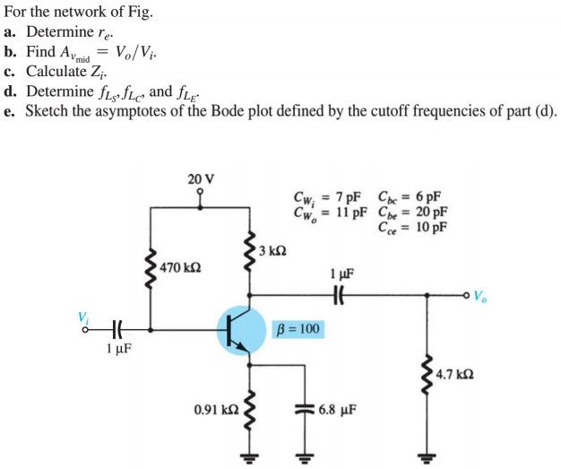 Solved For The Network Of Fig A Determine Re B Find Chegg Solved For The Network Of Fig A Determine Re B Find Chegg