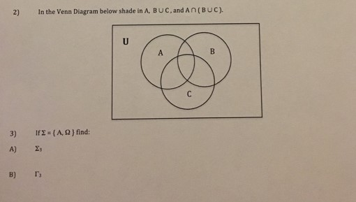 Venn Diagram A Union B Intersection C