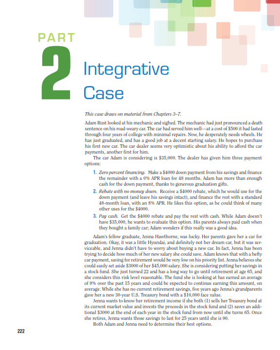 Solved PART Integrative Case This Case Draus On Material Chegg