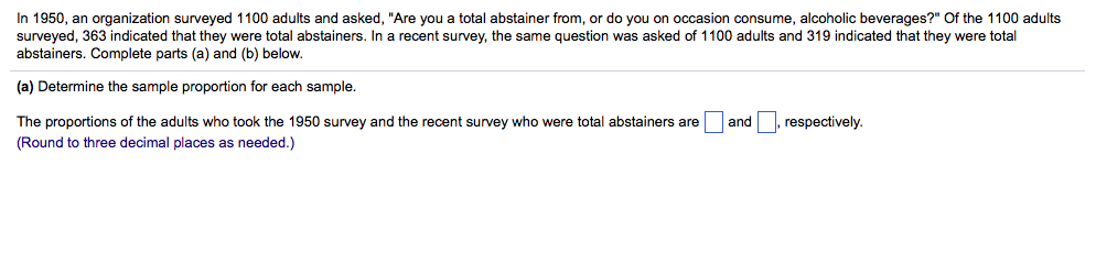 Solved In 1950, an organization surveyed 1100 adults and | Chegg.com