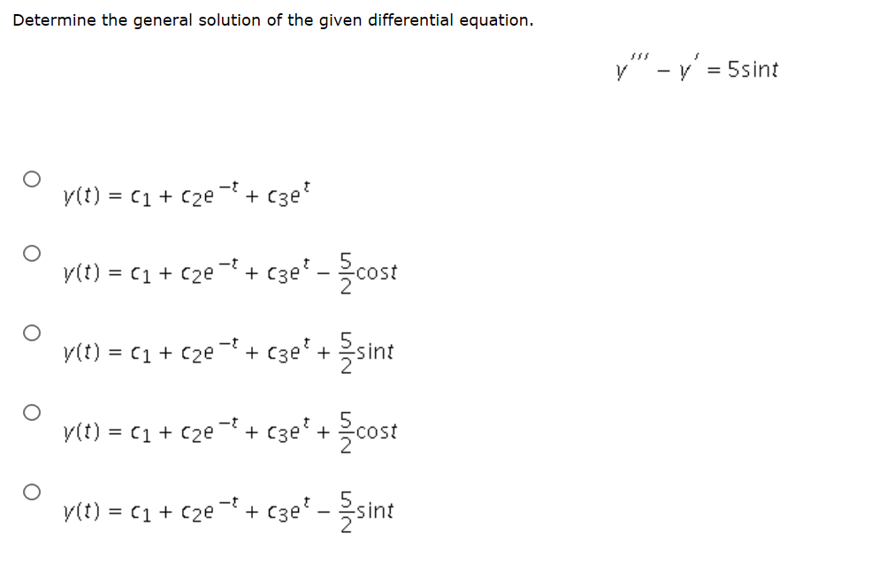 Solved Determine the general solution of the given | Chegg.com