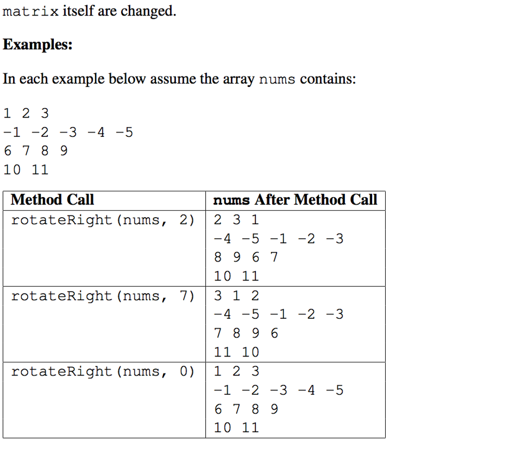 Solved Part V: Rotate the Columns of 2D Array (3 points) | Chegg.com