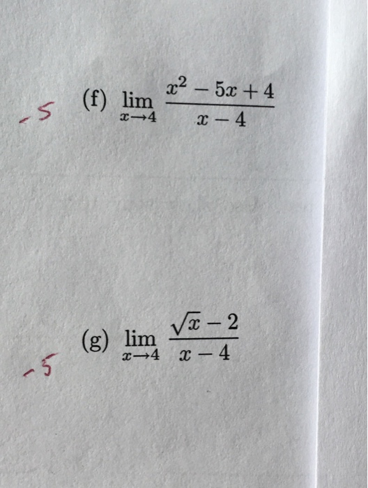Solved Evaluate For Each Of The Limits Lim X Rightarrow 4