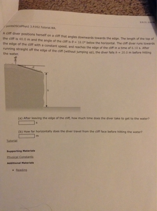 Solved 9/9/15. 3 pointsOSColPhys1 3.P.052.Tutorial.WA. A | Chegg.com
