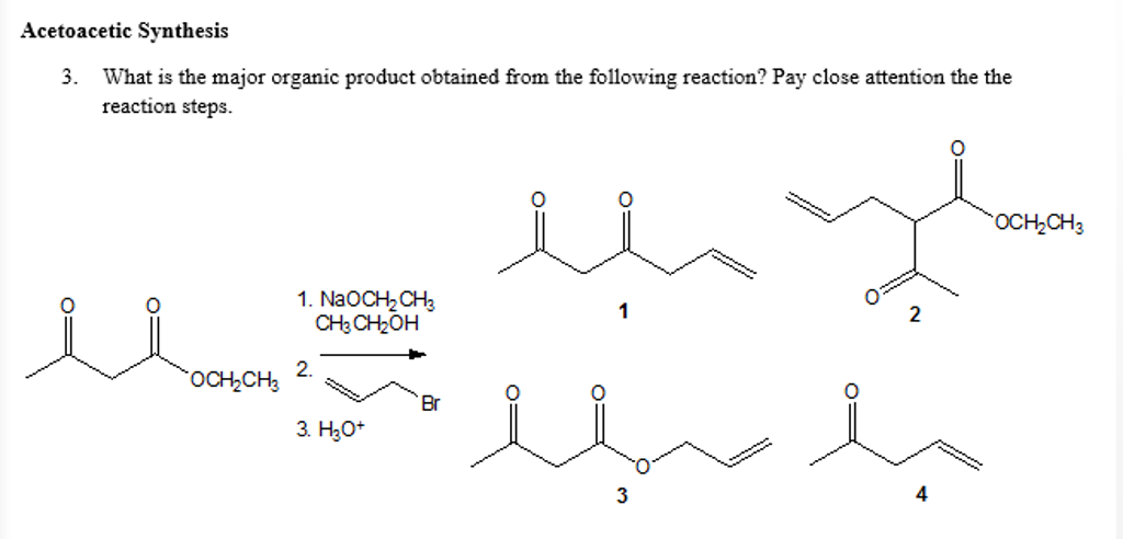 Solved What is the major organic product obtained from the | Chegg.com