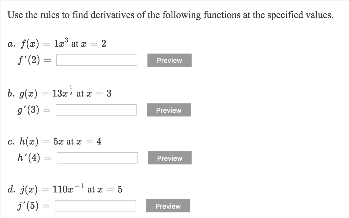 Solved Use The Rules To Find Derivatives Of The Following 2688