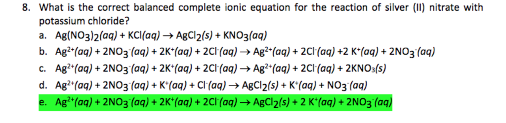 cobalt chloride and silver nitrate net ionic