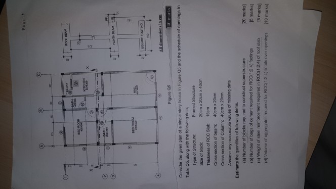 Solved Puge ]3 Figure Q Consider the given plan of a single | Chegg.com