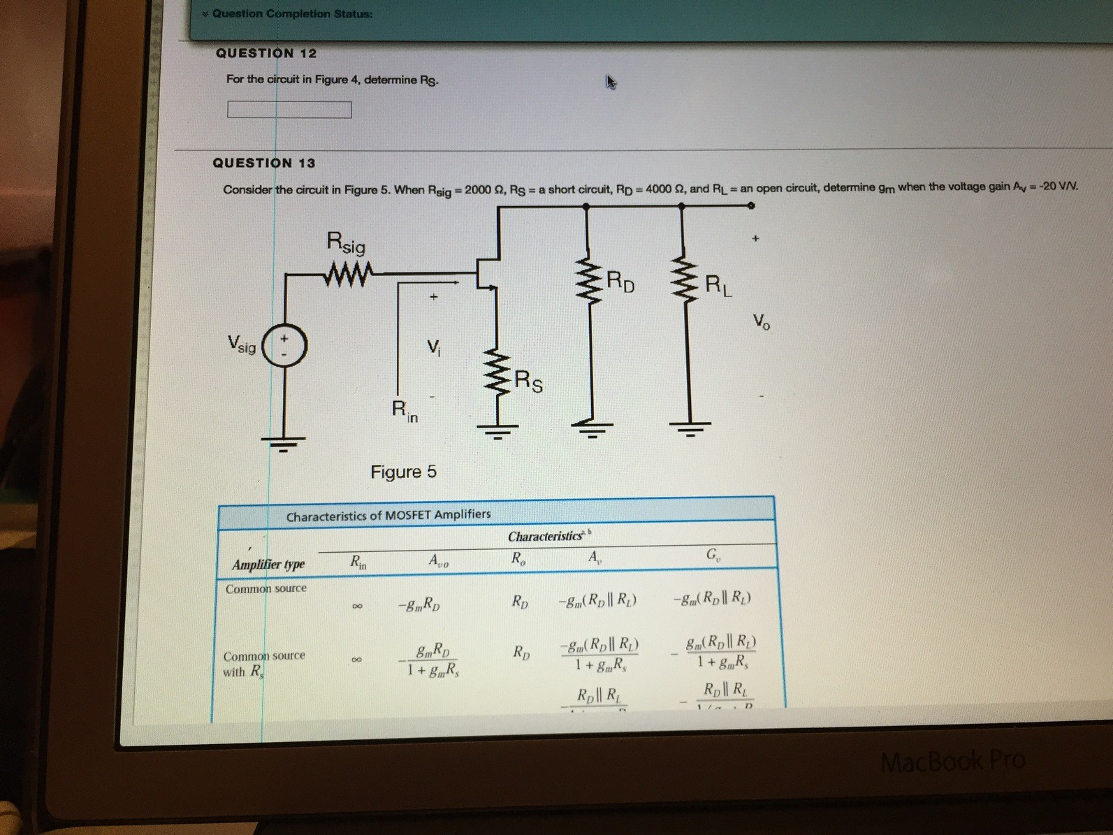 Solved QUESTION 12 For the circuit in Figure 4, determine | Chegg.com