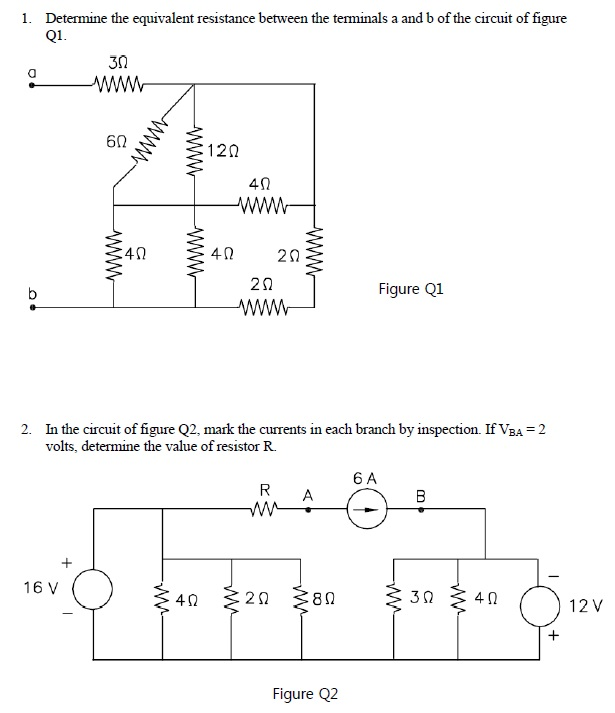 Solved Determine the equivalent resistance between the | Chegg.com