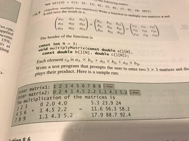 Solved Write a function to multiply two matrices a and b and | Chegg.com