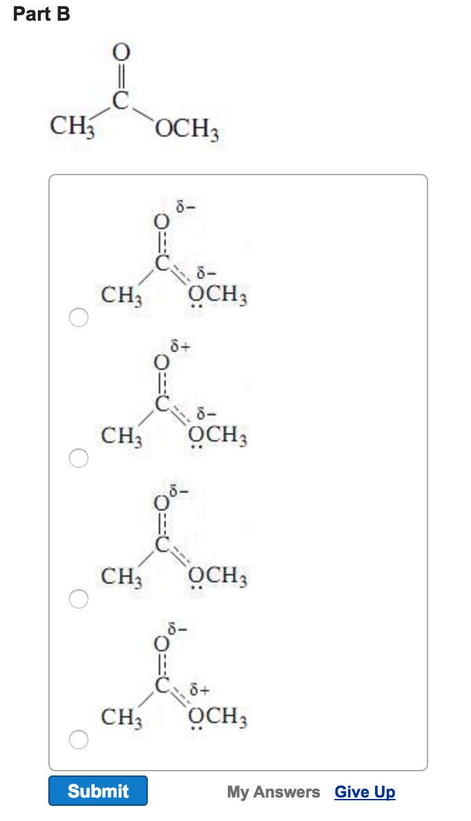 Solved Part A CH3C-CH CHCH CH3 CH3C- CH- CHCH3 CH3 6+ CH3C- | Chegg.com