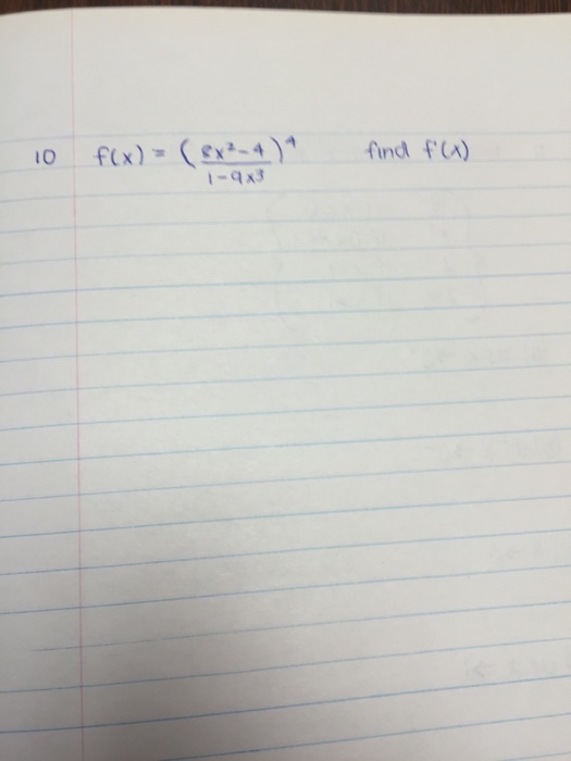 Solved F x 8x 2 4 4 1 9x 3 Find F x Chegg