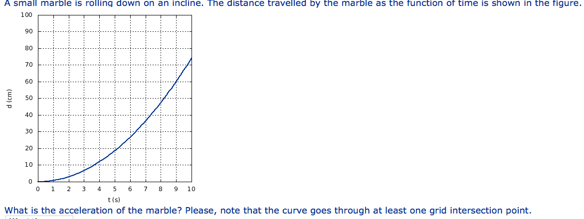 Marble Function Solved A small marble is rolling down on an incline. The | Chegg.com