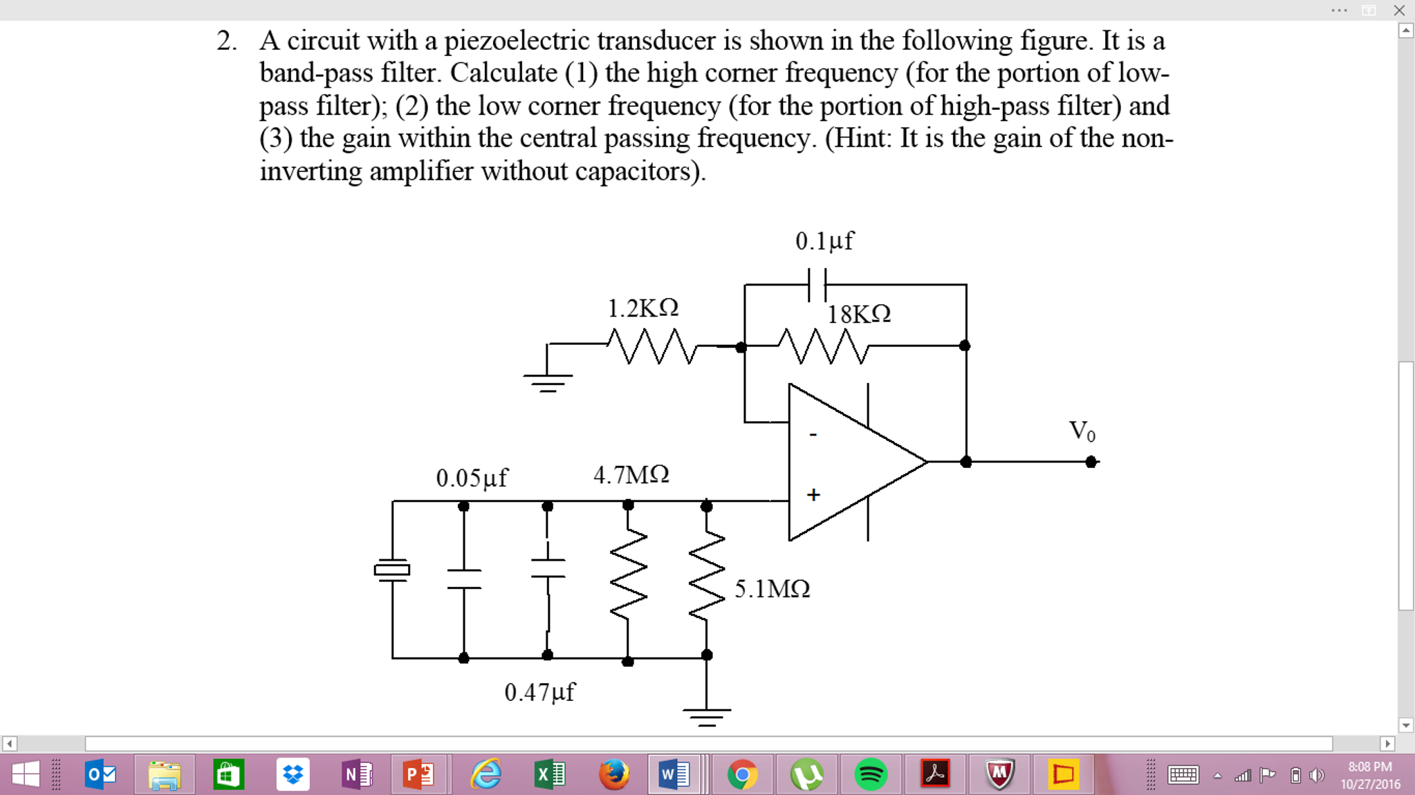 Piezoelectric Transducer Circuit Diagram