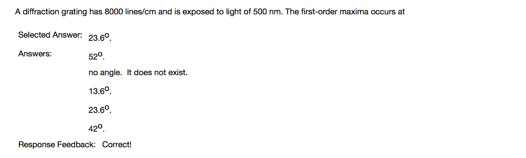 Solved Problem A Diffraction Grating Has 17000 Lines Inch Chegg Com