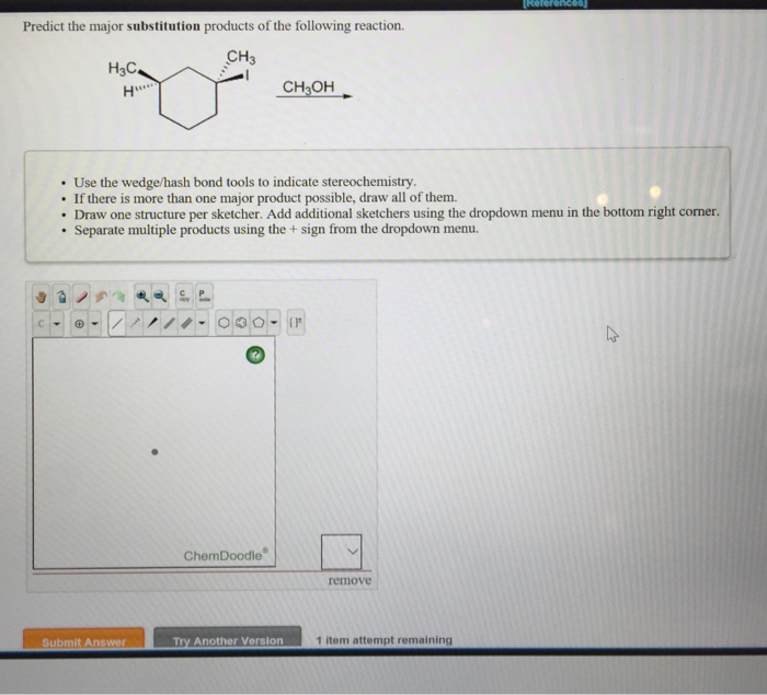 Solved Predict the major substitution products of the | Chegg.com