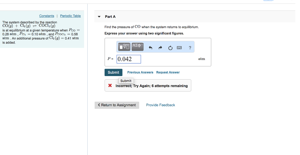 Solved ConstantsPerlodic Table Part A The system described | Chegg.com