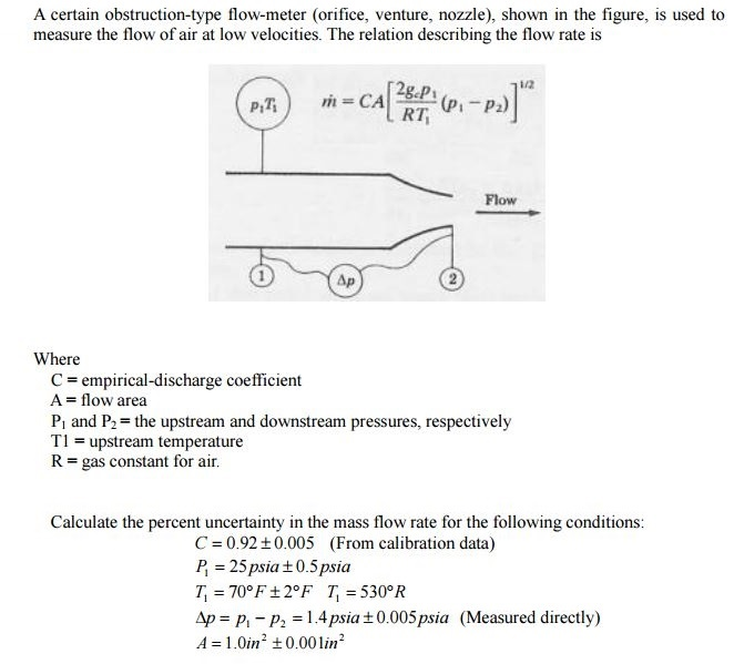 Flow Meter Uncertainty Calculation at Bernard Reitz blog