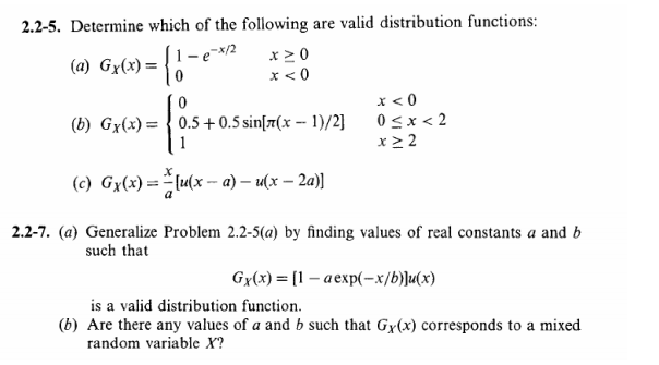 Solved 2.2-5. Determine which of the following are valid | Chegg.com