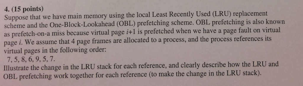 Solved Suppose that we have main memory using the local | Chegg.com