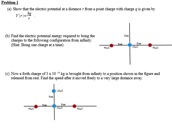 Solved Problem 1 A Show That The Electric Potential At A