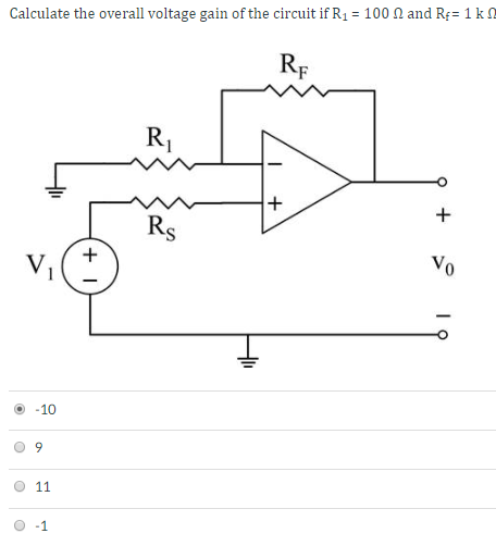 Solved Calculate the overall voltage gain of the circuit if | Chegg.com