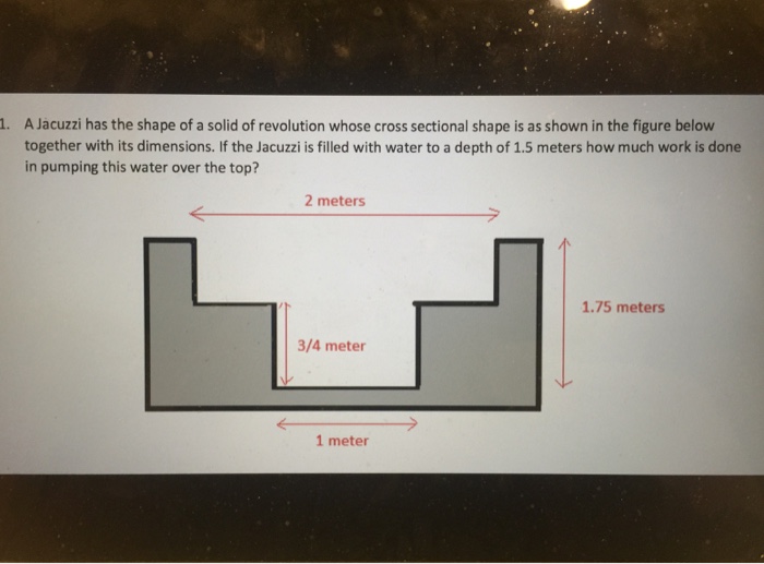 Solved A Jacuzzi has the shape of a solid of revolution | Chegg.com