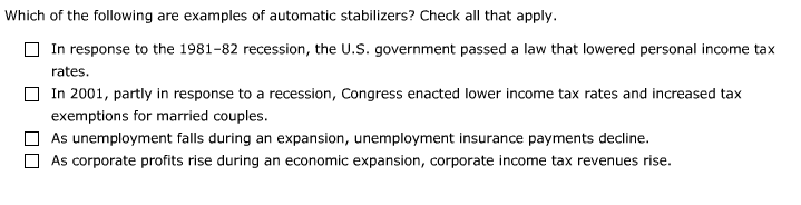 automatic stabilizers during recession automatic stabilizers during recession