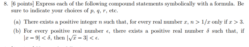 Solved 8. [6 points Express each of the following compound | Chegg.com
