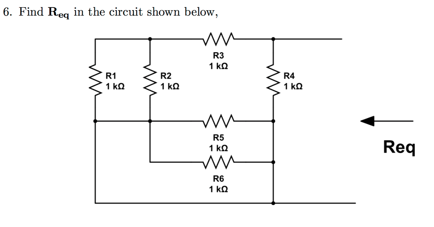 Solved Find R_eq in the circuit shown below,
