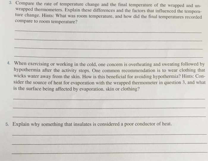 Solved Compare the rate of temperature change and the final | Chegg.com