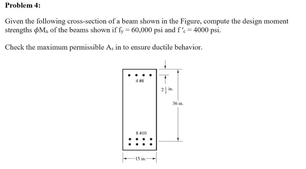 Solved Problem 4: Given the following cross-section of a | Chegg.com